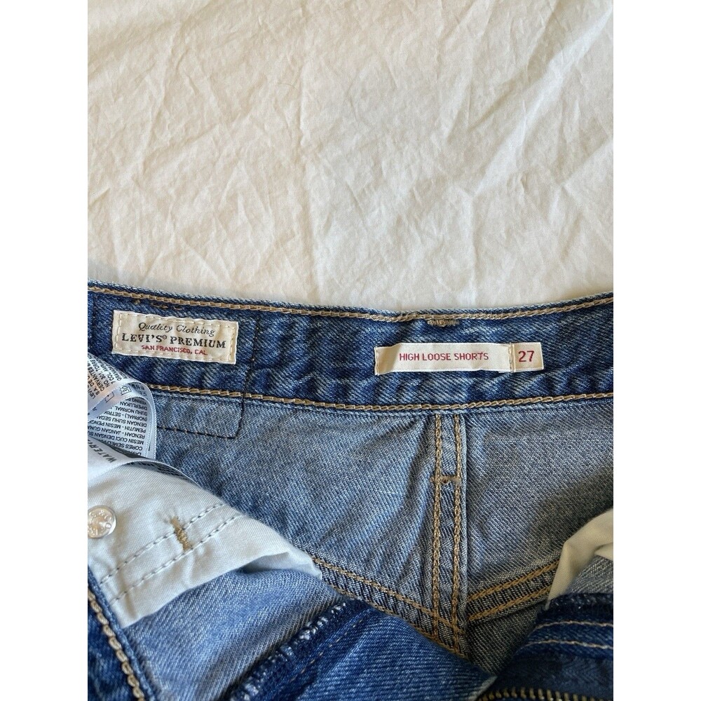 Levi’s Premium High Loose Shorts Aritzia high rise relaxed denim Women's Size 27 - Picture 4 of 9